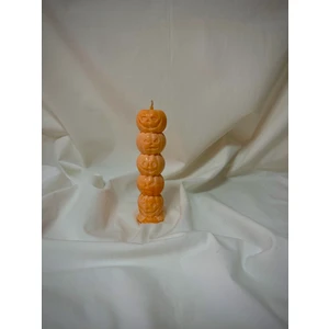Little Pumpkin Candle(Sütun) Vanilya Kokulu 55 Gram Doğal Soya Mumu - El Yapımı