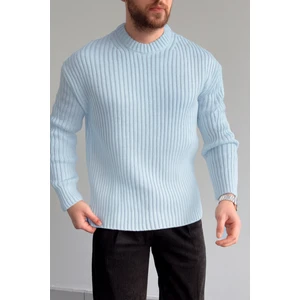 Erkek-Bisiklet Yaka-Fitilli-Kazak