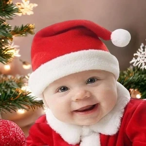 Bebek Noel Baba Şapkası Polar