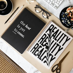 A4 Spiralli Karton Kapak 2’li Set Kareli Okul Defteri 80 Yaprak, Ders Programlı Siyah