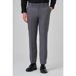 Erkek Gri Klasik Slim Fit Dar Kesim Pantolon