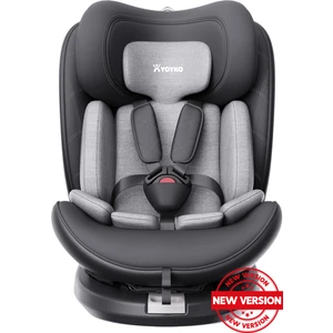 Ultimate 360 ° Dönebilir Yatabilir 0-36 Kg Deri Oto Koltuğu ISOFIX/SIP/LATCH Gri