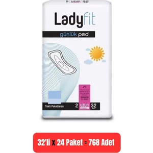Lady Fit Günlük Ped  No: 2 Uzun 32 Lı x 24 Adet
