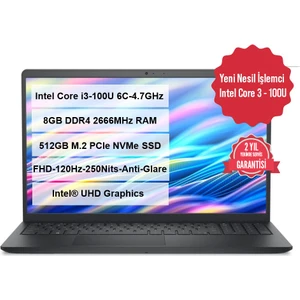 15 Intel Core i3-100U 8GB DDR4 RAM 512GB M.2 SSD 15.6" FHD Ubuntu DC15250