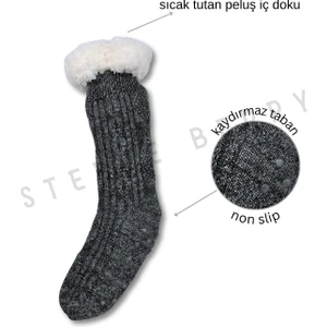 Steppe Berry Kışlık Peluş Ev Çorabı