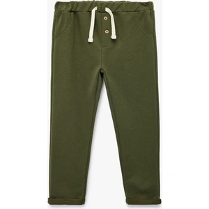 Düğme Detaylı Katlamalı Paça Beli Bağcıklı Eşofman Altı