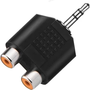 Stereo Ses Konektörü 3.5 mm Erkek Jak - 2 Rca (R+L) Dişi Ayırıcı Adaptör