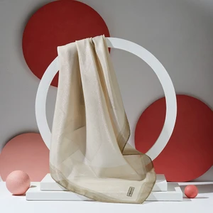 Çizgili Kehribar Eşarp