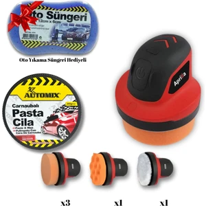 ACC-1199 Şarjlı Polisaj Makinesi+Pasta Cila+Sünger Hediyeli
