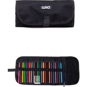 Wia Siyah Çoklu 25 Kalem Fırça Bölmeli Sanatsal Kalem Kutusu -WKLK7001