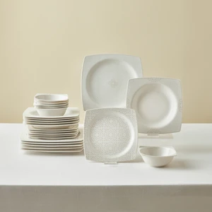 Square Bone Royal Lace 24 Parça 6 Kişilik Yemek Takımı