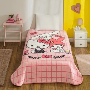 Lisanslı Hello Kitty Friends Tek Kişilik Battaniye