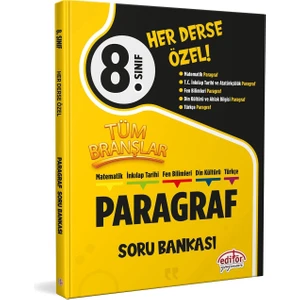 8. Sınıf Tüm Branşlar Paragraf Soru Bankası Editör Yayınları