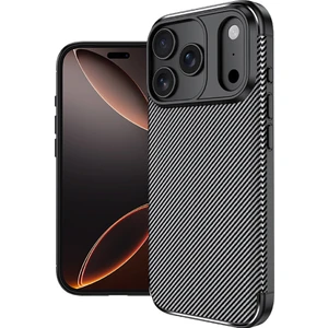Apple iPhone 17 Pro Kılıf Karbon Silikon Case Kapak