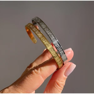 Ayetel Kürsi Işlemeli Kadın/erkek 316L Paslanmaz Çelik Ikili Yüksek Kalite Çift Bileklik