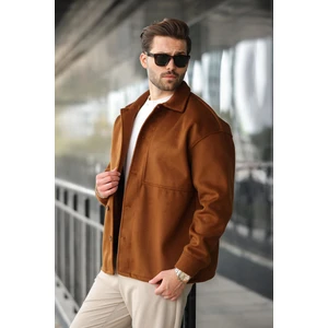 Kahverengi Kaşe Gömlek Ceket E6765