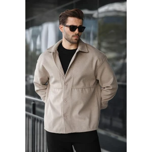 Taş Rengi Kaşe Gömlek Ceket E6765