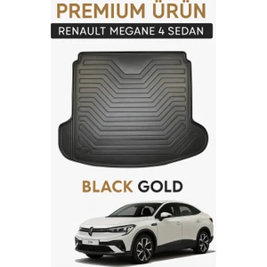 Black Gold Renault Megane 4 Sedan Bagaj Havuzu 2016-2025 Uyumlu 3D Premium