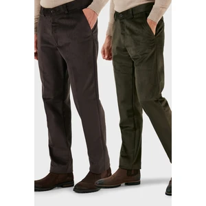 Normal Bel Regular Fit Düz Paça 2'li Paket Kadife Pantolon Erkek Kadife Pantolon 645MERLINS2