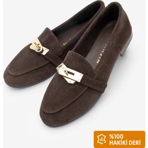 Kadın Loafer Hakiki Deri Tokalı Makosen Günlük Ayakkabı Nador