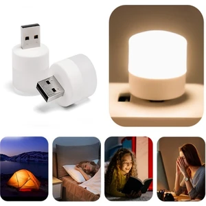 2 Adet Mini USB Kitap Okuma Lambası Gece Lambası Gün Işığı Mini LED Ampul Aydınlatma