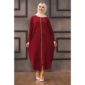 Neva Style Bordo Tesettür Ferace 1772BR