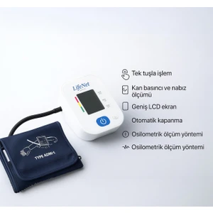 Life Net BP310A Otomatik Dijital Kol Tipi Tansiyon Aleti – Yüksek Hassasiyetli, Tip-C Şarjlı, 2 Yıl Garantili