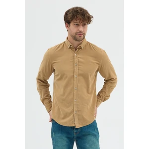 Erkek Relax Fit Kadife Uzun Kollu Gömlek