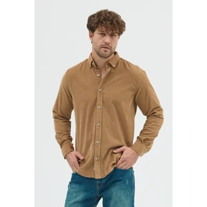 Erkek Relax Fit Kadife Uzun Kollu Gömlek