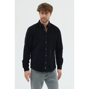 Erkek Relax Fit Kadife Uzun Kollu Gömlek