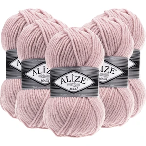 Süperlana Maxi Yünlü Örgü Iplği/kalın Chunky Iplik/el Örgü İPI/ 161 Pudra