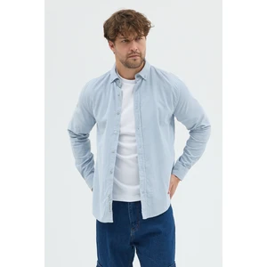 Erkek Relax Fit Kadife Uzun Kollu Gömlek