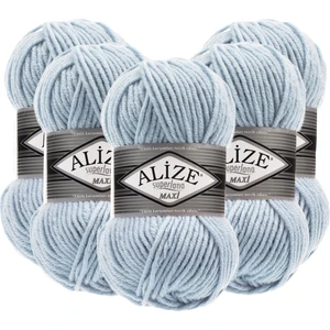 Süperlana Maxi Yünlü Örgü Iplği/kalın Chunky Iplik/el Örgü İPI/480 Mavi