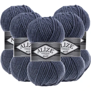 Süperlana Maxi Yünlü Örgü Iplği/kalın Chunky Iplik/el Örgü İPI/ 203 Denim