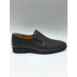 Hakiki Deri Bağcıksız Esnek Kauçuk Taban Kahverengi Kışlık Erkek Ayakkabı C-9375186KTGY