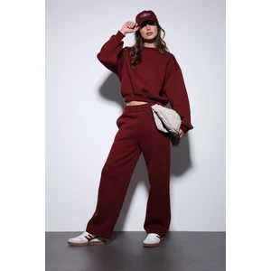 Bordo Basic Kadın Sweatshirt