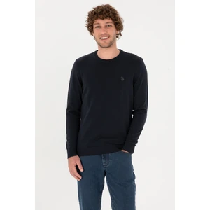 U.S. Polo Assn. Erkek Slim Fit Bisiklet Yaka Lacivert Basic Kazak 50313713-VR033