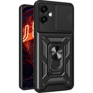 M.TK Moveteck Samsung Galaxy A07 Kılıf Kamera Korumalı Sürgülü Yüzüklü Armor Military Tank Koruyucu Kapak