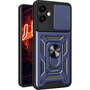 M.TK Moveteck Samsung Galaxy A07 Kılıf Kamera Korumalı Sürgülü Yüzüklü Armor Military Tank Koruyucu Kapak