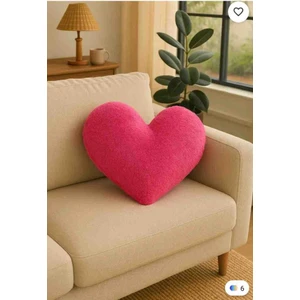 Dekoratif Kalp Minder Yastık Kırlent