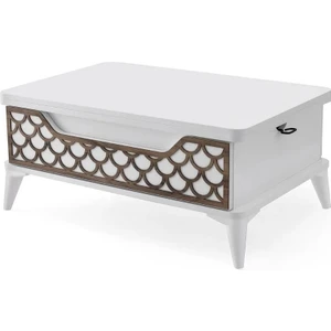 Mutlu Alışveriş Merkezi Akıllı Sehpa Sihirli Sehpa 5 Kademeli Fonksiyonel Orta Sehpa Açılabilir Sehpa Tekerlekli MASA1299 60X90