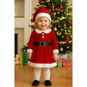 Peonia Kids Yılbaşı Noel Baba & Noel Anne Elbise Çocuk Yılbaşı Kostüm