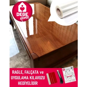 Ultra Parlak, Şeffaf, Kendinden Yapışkanlı Mobilya, Masa Kaplama Folyosu