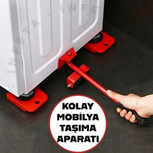 Tekerlekli Beyaz Eşya Mobilya Taşıma Aparatı Seti Mobilya Taşıma Kaydırma Krikolu