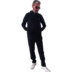 Boya Moda Battal Büyük Beden Kadın Erkek Unisex Kapşonlu Fermuarlı 3 Cepli Şardonlu Compact Penye Sweet