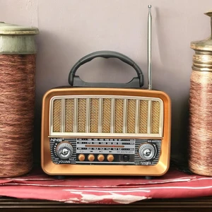 Dx-66 Nostaljik Fm Radyo & Bluetooth Hoparlör - Şarjlı, Usb/sd Destekli, Kahverengi Retro Radyo (Videolu Ürün)