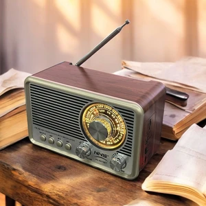 Gümüş Retro & Vintage Nostaljik Radyo Bluetootlu Fenerli Mini Kibar Fm Radyo - Bluetooth Hoparlör (Videolu Ürün)