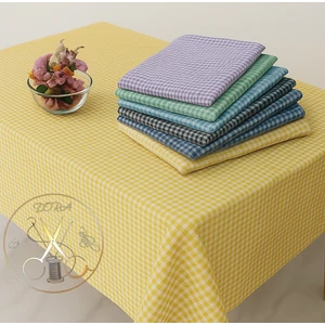 Dora Ev Tekstil Sofra Bezi Sarı Pötikare《Zefir Kumaş 150*170cm》