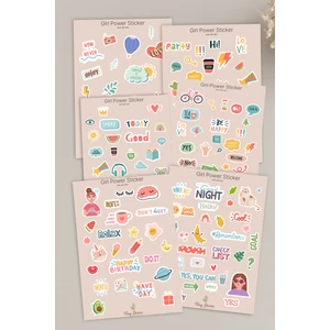 Girl Sticker 6'lı Set - Scrapbook