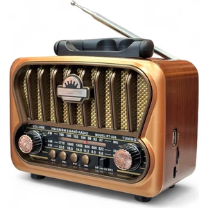 Nostaljik Güneş Panelli Radyo,bluetooth Özellikli Eskitme Nostalji Radyo